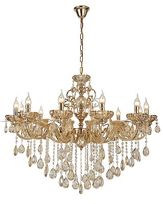 Lustre em Cristal 8 braços Dourado E Cristal 8xE14 DCD00409-8