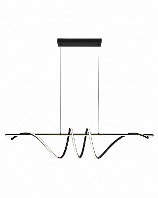 Pendente LED 58W 3000K/4500/6500K C100cm cabo 150cm Preto FD16026