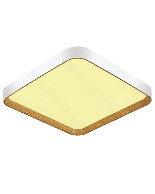 Plafon LED 45W 3000/4500/6500K 50x50cm Branco/Madeira DCX02396