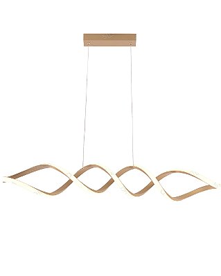 Pendente LED 56W 3000K/4500/6500K C100cm cabo 150cm Dourado FD16044
