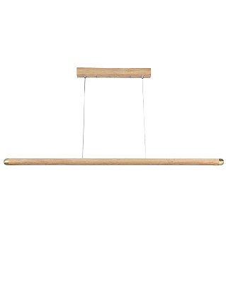 Pendente Madeira natural Freixo / Cobre LED 20W 3000K 120x4cm DCD03505
