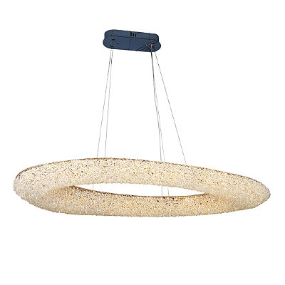 Pendente Cristal LED 84W 3000K cabo 2m Metal Dourado 120x28cm DCD04602