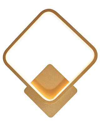 Arandela LED 17W 3000K 28x32cm Dourado Bivolt DCB03089