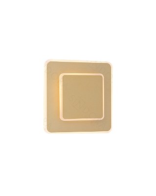 Arandela LED 20W 3000K 21x21cm Dourado Escovado Bivolt DCB03279