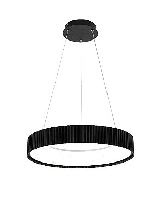 Pendente LED 38W 3000/4000/6500K D50cm cabo 150cm Preto DCD02393