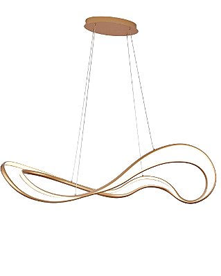 Pendente LED 54W 3000K 115x39x29cm cabo 2m Dourado DCD03431
