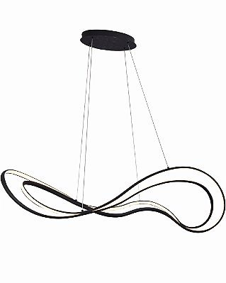 Pendente LED 54W 3000K 115x39x29cm cabo 2m Preto DCD03432