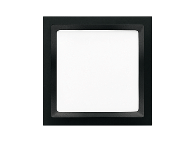 Plafon de Embutir Recuado Deep 17W 3000K 20x20cm Preto STH8903PTO/30