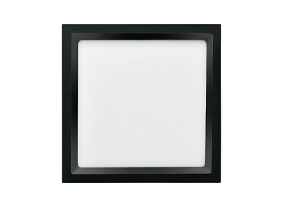 Plafon de Embutir Recuado Deep 22W 3000K 26x26cm Preto STH8904PTO/30