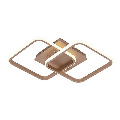 Plafon de Sobrepor LED 42W 3000K/6000K 1650lm 39x39cm Dourado QX05460