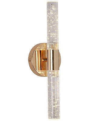 Arandela LED 6W 3000K 450lm 3,5x35cm Metal Dourado e Acrílico QB05265