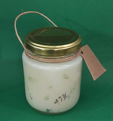 Vela de Limão com coco - Vela Aromática Artesanal Ecológica