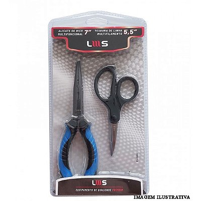 Kit Alicate de bico 7'' e tesoura 5,5'' Lumis