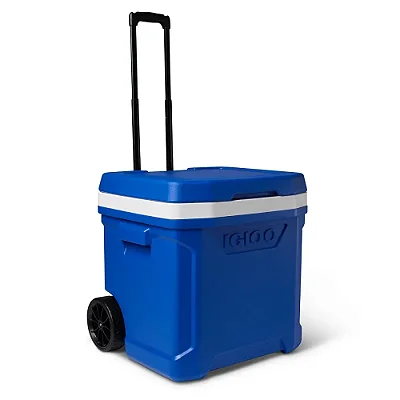 Caixa Térmica Cooler Ice Cube Azul Com Rodas 56L Igloo