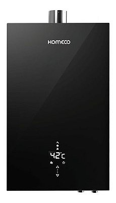 Aquecedor De Água A Gás Komeco Ko 21bk Decor Black 21 Litros Preto Glp