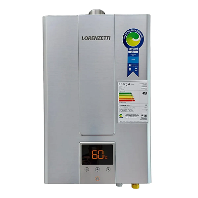 Aquecedor a Gás Lorenzetti LZ 1600 DE-I 15L GLP Inox Digital