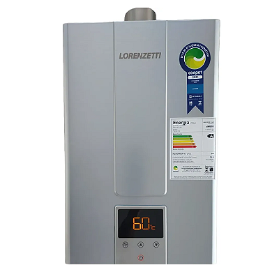 Aquecedor a Gás Lorenzetti LZ 2000 DE-I 20L GLP Inox Digital