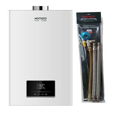 Aquecedor De Água A Gás Komeco Ko 26 D Prime WiFi 26 Litros GN Com Kit Ligação