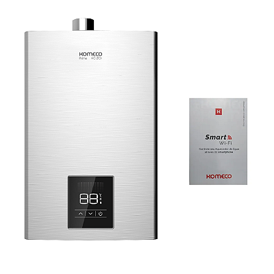 Aquecedor Komeco KO 21 DI Prime GLP 21L Inox + Módulo Wi-Fi