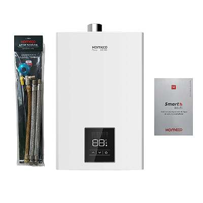 Aquecedor Komeco KO 16D Prime GLP 16L Branco + Wi-Fi + Kit