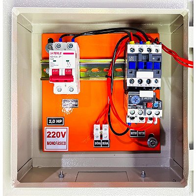 Painel  P/ bomba submersa 2,0CV mono 220V 2 Fios