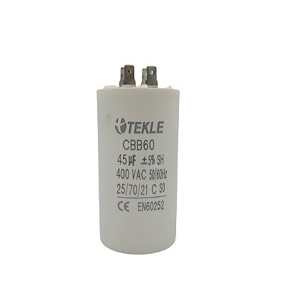 CAPACITOR PERMANENTE C/TERMINAL 45,0 UF 380/400V