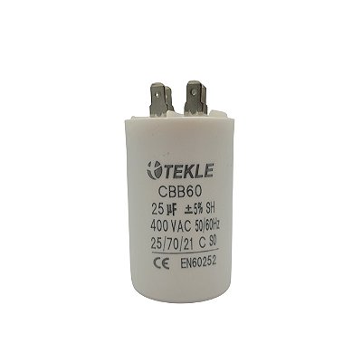 CAPACITOR PERMANENTE C/TERMINAL 25,0UF 380/400V