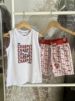 Conjunto Charpey com regata e bermuda tactel