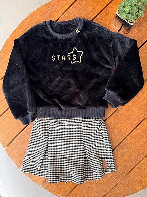 Conjunto pakita com shorts saia e blusa ted