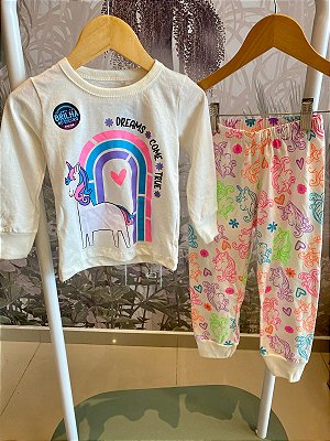 Pijama Unicornio BRILHA NO ESCURO