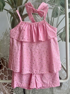 Conjunto com tiara de cabelo