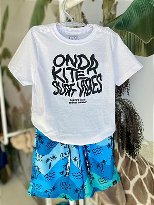 Conjunto com bermuda de tactel