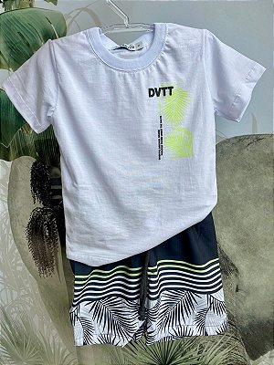 Conjunto com bermuda de tactel