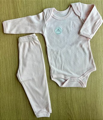 Conjunto body e calça ROSA BEBE