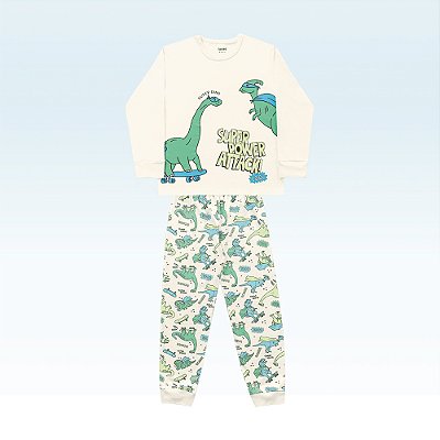 Pijama Dino brilha no escuro