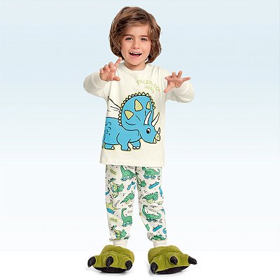 Pijama Dino brilha no escuro