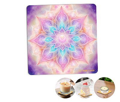 Porta copo Vela aromática Rechaud protetor de superfície - modelo 08