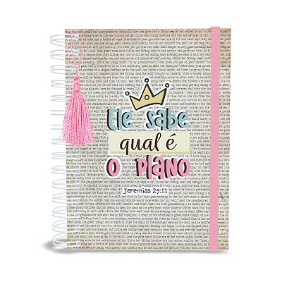 Bíblia Anote A5 Ele Sabe o Plano, Capa Dura, 75g, Bolso, Wire-o