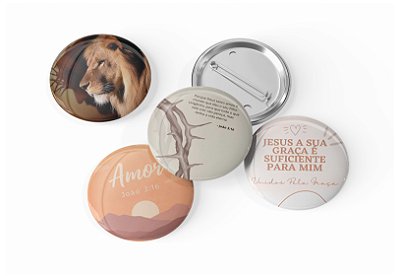 4 Botons Broche Alfinete, Música, Coleção Cristã Gospel Papers - Button, Botton, Botom, Boton, B003