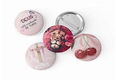 4 Botons Broche Alfinete, Música, Coleção Cristã Gospel Papers - Button, Botton, Botom, Boton, B050