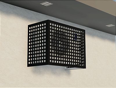 Protetor Para Ar Condicionado, Grid, 9.000 e 12.000 BTUs, Preto Fosco