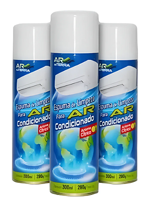 764 - ESPUMA LIMPADORA DE AR CONDICIONADO CITRUS 300ML AEROSSOL AR DA TERRA