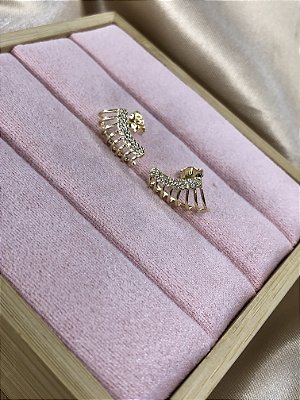 Brinco Ear Cuff com Mini Zircônias