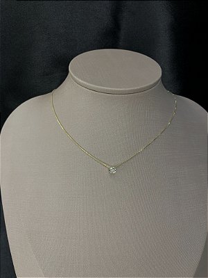 Colar Ponto de Luz Zircônia 3mm