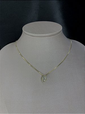 Gargantilha Zircônia Oval Cristal