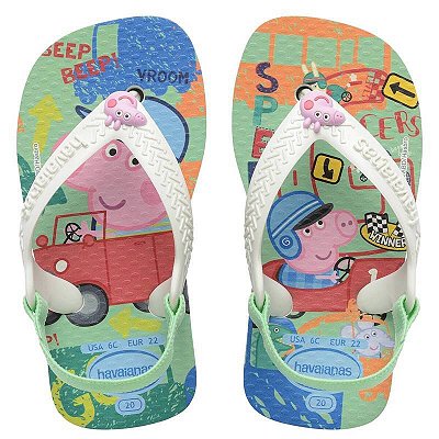 Chinelo Havaianas Peppa Pig Elástica Infantil