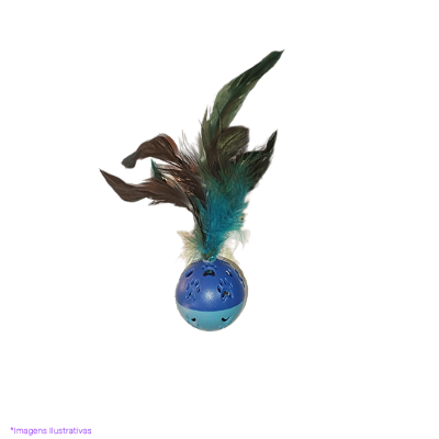 Bolinha Com Plumas e Guizo