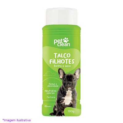 Talco Banho a Seco Filhote Pet Clean 100G