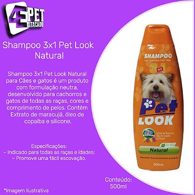 Shampoo 3x1 Pet Look Natural 500ML