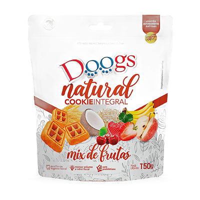 Cookie Integral Natural - Mix de Frutas - Doogs -150g